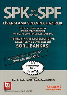 SPK-SPF Temel Finans Matematiği ve Değerleme Yöntemleri Soru Bankası